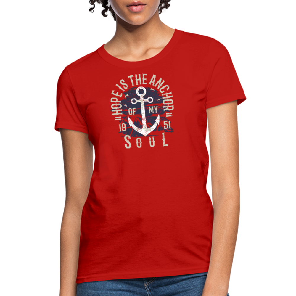 Hope is the Anchor - Workwear T-Shirt - red
